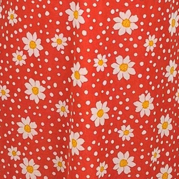 No Boundaries Women Juniors Size 19 XXL Slip Sun Mini Dress Salmon with Daisies - Picture 3 of 9
